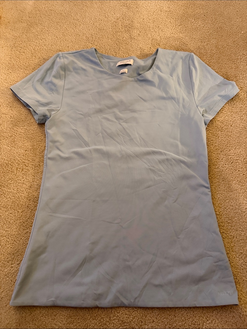 Aritzia Pale Blue Short Sleeve Contour Tee